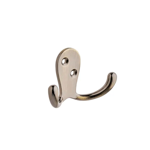 Omg Industries Crochet double en laiton massif pour peignoir Crochets muraux en métal pour vêtements - Product Image 1