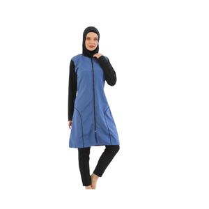Nuevo Traje de Baño Modesto para Mujeres Musulmanas, Cómodo, Manga Larga, Hiyab, Burka, Cobertura Completa, Estilo Deportivo Islámico, Secado Rápido - Product Image 1