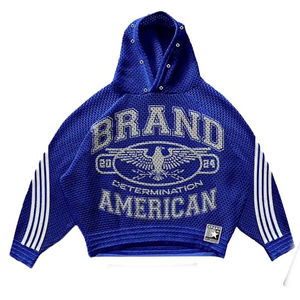 Wholesale New Custom Men's <b>Lightweight</b> Fleece Streetwear Dtg Printed Solid Eco-Friendly Cropped Flare Sweatpants and <b>Hoodie</b> Sets - Product Image 6