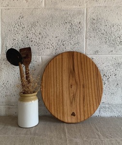 Tabla de cortar de madera de acacia con mango, paleta redonda de madera para cortar carne, pan, tabla para servir, tabla de charcutería - Product Image 5