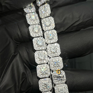 ห่วงโซ่ฮิปฮอปออกสุดเพชรใส VVS เพชรประดับเพชรเม็ดเดี่ยวทำขึ้นด้วยเงินสเตอริง925สำหรับผู้ชาย - Product Image 5