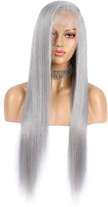 Perruque à lacet Full HD de qualité supérieure, cheveux humains Remy de couleur blonde grise pour un look doux et naturel - Product Image 2