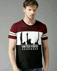 Camiseta de Cuello Redondo de Algodón Suvin Premium para Hombre, Estampado Elegante, Estilo Casual Regular, Cómoda, Patrones Únicos para Uso Diario - Product Image 2