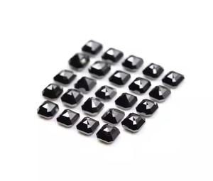 Diamantes sueltos naturales de corte esmeralda negra Acabado mejorado Perfecto para hacer joyas Anillos de compromiso y colgantes - Product Image 2