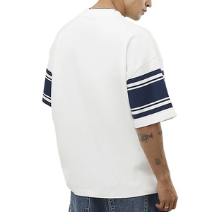 Customized Knitted Cotton Jersey Material <b>Down</b> Shoulder Streetwear Unisex Loose Fit T-Shirt Wholesale Summer Clothes Blank - Product Image 6