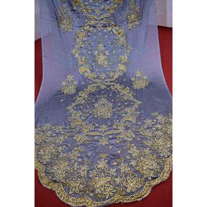 Tela de seda pura de la mejor calidad 100 por ciento con trabajo de cuentas a mano Dirac nupcial somalí para vestidos de boda y FIESTA DE LA India - Product Image 2