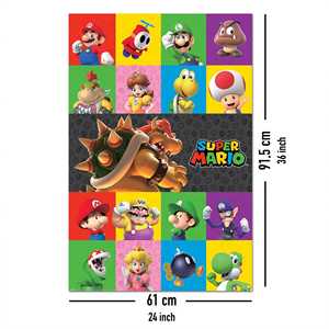 Affiche sur toile de style moderne Nintendo Super Mario avec personnages - Product Image 2