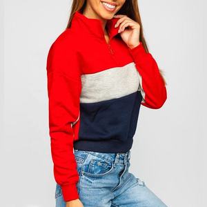 Sweat à col rond 3 couches sans couture French Terry pour femme 100% coton à séchage rapide respirant à manches longues - Product Image 2