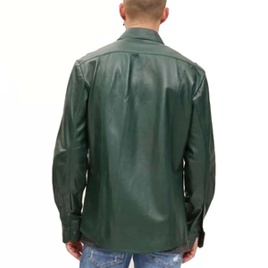 Camisas de Cuero de Alta Calidad con Bordado Desgastado en Varios Colores, Camisas de Cuero para Hombre de Estilo Nuevo al por Mayor - Product Image 2