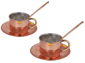 Premium Quality Eco-Friendly Classic Design 500ml Vintage Copper Drinking Mugs Custom Size Utensil <b>Sets</b> for <b>Parties</b> - Product Image 3