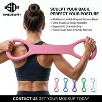 Bandas de Resistencia Multifuncionales en Forma de 8, Bandas Elásticas de Ejercicio para Entrenamiento de Brazos, Espalda y Pecho, Yoga, Pilates