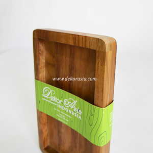 Bandeja para servir de madera natural, bandeja de caja de café de madera para servir comidas, aperitivos o bebidas - Product Image 6
