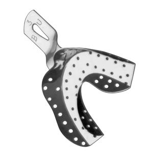 Plateau d'empreintes dentaires professionnel de haute qualité Seaux d'empreintes réflexes anti-bâillon Assiettes et plats à motif ovale - Product Image 3