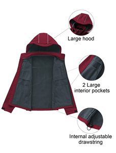 Veste Softshell respirante imperméable en tissu uni simple avec fonction de chauffage Fermeture éclair - Product Image 5