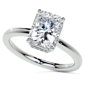 3 Carat Single Emerald Cut VVS Moissanite Diamond Ring Made in <b>Solid</b> 925 <b>Silver</b> with Any Gold Plating for Women Christmas Gift - Product Image 3