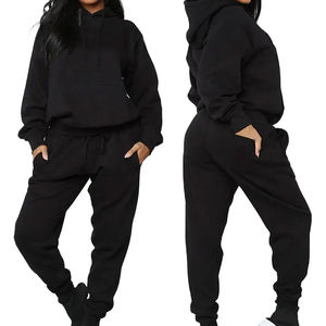 Ensemble de survêtement deux pièces pour femmes, sweat-shirt surdimensionné et pantalon de jogging, streetwear, vêtements de sport décontractés - Product Image 4