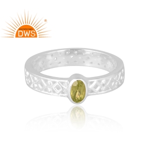 Hot Design Sterling Silver Natural <b>Peridot</b> Gemstone <b>Ring</b> Custom Jewelry For Women Gift For Her - Product Image 3