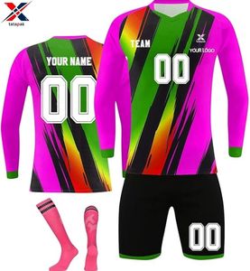 เสื้อฟุตบอลเด็ก โพลีเอสเตอร์ 100% น้ำหนักเบา แขนสั้น พิมพ์ลาย ระบายอากาศได้ดี แห้งเร็ว ผ้าเนื้อดี ใส่ได้ทั้งเด็กชายและเด็กหญิง ออกแบบชื่อและหมายเลขได้ตามต้องการ - Product Image 3