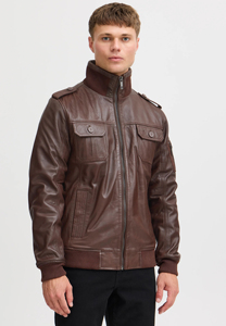 Chaqueta de cuero universitaria de manga larga de talla grande para hombre con logotipo bordado personalizado de alta calidad, soporte, corte pesado, Letterman práctico - Product Image 2