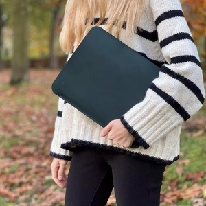 Full Grain Genuine Leather Modern Portable <b>Laptop</b> Sleeve Handmade Office <b>Work</b> Organizer Business Portfolio Durable Executive - Product Image 1