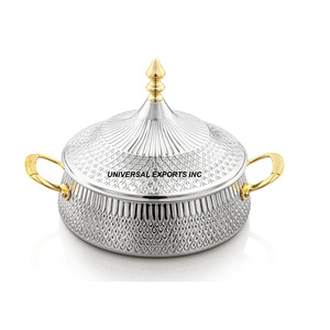 Cazuela de diseñador hecha a mano de calidad Premium Hotpot de nácar de lujo Venta caliente de lujo nuevo calentador de alimentos de Metal - Product Image 4