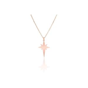 สร้อยคอจี้ดีรูปดาวเหนือสีเงิน925ทำจากตุรกี - Product Image 1