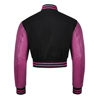 Veste universitaire courte pour femme, design tendance, haute qualité, respirante, vente en gros, entièrement personnalisable, OEM, coupe-vent