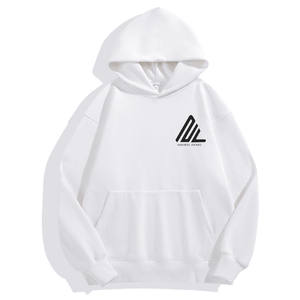 เสื้อกันหนาวมีฮู้ดผ้าฝ้ายขนแกะกำหนดเองได้400กรัมมีซิปคู่สีทึบ - Product Image 3