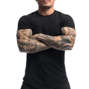 T-shirts pour hommes 100% coton et polyester/coton, tissu toile 220g, coupe classique, manches courtes, col rond, écologiques, décontractés - Product Image 5