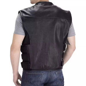 Fabricantes y proveedores transpirables Chaleco de cuero para hombre Chaleco de cuero para motocicleta Chaleco de cuero de moda Hecho en Pakistán - Product Image 3