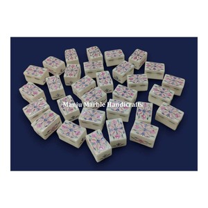 Fleur conçue avec des boîtes incrustées de marbre d'art floral uniques avec de la nacre conçue pour l'article de cadeaux de bijoux - Product Image 1