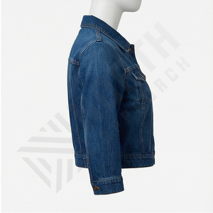 Chaqueta Vaquera Lisa Personalizada para Hombre, Nueva Chaqueta Vaquera Informal con Bolsillos Modernos y Cuello Camisero, Ropa Exterior al por Mayor - Product Image 3