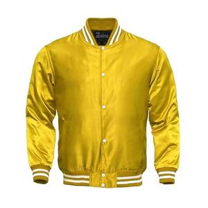 Chaquetas de bombardero de satén Unisex de tamaño adulto, chaquetas universitarias de nailon, chaquetas de bombardero de poliéster de satén impermeables - Product Image 2