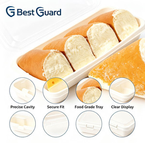 Custom PET Blister Packaging for Tiramisu Cake Box Disposable Recyclable Clear Plastic Clamshell Pastry Container with Lid