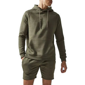 Conjunto de Sudadera con Capucha Corta de Invierno para Hombre de Alta Calidad, Logotipo Personalizado, Nuevo Diseño Informal de Dos Piezas, Color Sólido Transpirable, Colores y Tallas Personalizadas - Product Image 1