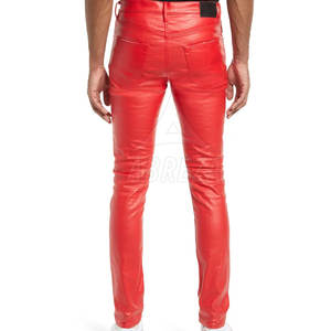 กางเกงหนังลำลองผู้ชายคุณภาพดีที่สุด รุ่นใหม่ น้ำหนักเบา ระบายอากาศได้ดี ทรงตรง สีเข้ม เอวกลาง รับผลิตตามแบบ OEM - Product Image 3