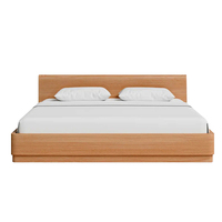 Lit en teck massif moderne Java Furni Craft avec panneau MDF, hauteur réglable, tailles Queen/King/Full, finition couleur personnalisée, utilisation en intérieur