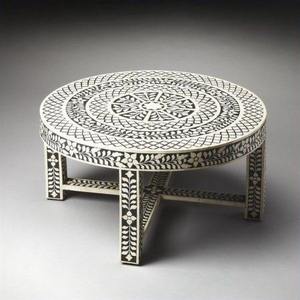 Mesa de centro con incrustaciones de hueso pulido de alta calidad personalizada, diseño Floral moderno hecho a mano, muebles para el hogar y la sala de estar - Product Image 5