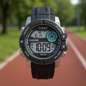 Montre numérique <span class=keywords><strong>Timex</strong></span> pour homme avec bracelet en silicone noir - Product Image 3