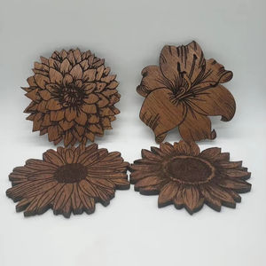 Posavasos de madera con forma de flor de lujo de estilo clásico de la mejor calidad a un precio razonable para uso en la cocina - Product Image 1