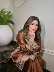 Crep Top et palazzo naturels purs avec ensemble Dupatta - Product Image 3