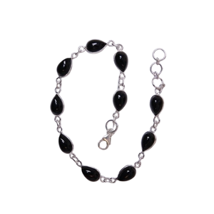 925 Sterling <b>Silver</b> Handmade Gemstone Black Onyx Spinner <b>Bracelet</b> Jewelry 925 <b>Solid</b> Best Quality Wedding Gift Designer Jewelry - Product Image 1