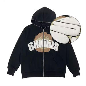 Venta al por mayor Unisex 3D para Puff Imprimir Sudadera con capucha Peso pesado Francés Sudaderas de lana con cremallera 6XL Logo Imprimir para el invierno - Product Image 6