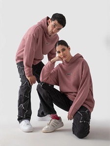 Vente en gros OEM unisexe surdimensionné épais de haute qualité 100% coton sweat à capuche d'hiver brodé sur mesure ensemble de vêtements vierges fabricant - Product Image 2
