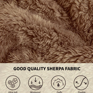 เสื้อแจ็คเก็ตบุขนแกะสำหรับผู้ชาย มีฮู้ด ลายพราง สำหรับฤดูหนาว ใส่ลำลอง มีซิป หนานุ่ม อุ่นสบาย - Product Image 5