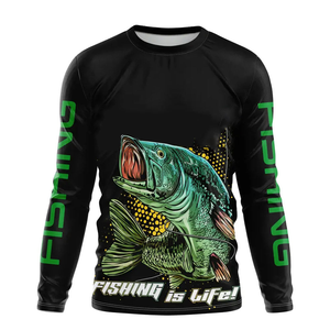 เสื้อแข่งตกปลาแบบกำหนดเอง UPF 50 กันน้ำ ระบายอากาศ แขนยาว ผ้าแห้งเร็ว บริการ OEM จัดส่งด่วนทั่วโลก - Product Image 1