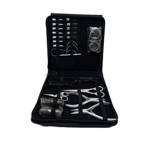 ASB Kit d'outils d'extension de cheveux blanc mat pince à micro-perles en acier inoxydable ciseaux de coupe de cheveux pour pince en coton 5mm - Product Image 2