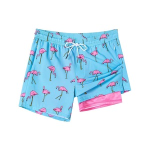 Nouveaux shorts de bain personnalisés pour hommes, effet délavé, 100 % polyester, logo vieilli, style sportif, fermeture à cordon, séchage rapide - Product Image 1