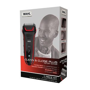 Afeitadora Eléctrica para Hombre con Empuñadura de Goma, Recortadora de Precisión y Lámina Flexible, Resistente al Agua y Fácil de Limpiar en Negro y Rojo - Product Image 2