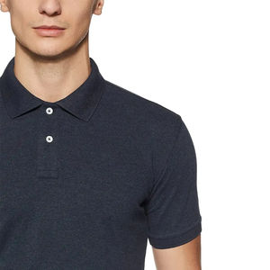 Polos de hombre teñidos lisos de algodón 100% con tasa de fábrica para Polos ligeros de talla grande con logotipo impreso personalizado - Product Image 4